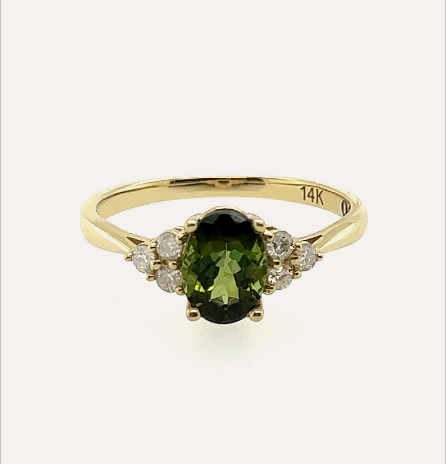 Helly | 14K Gold & Green Tourmaline