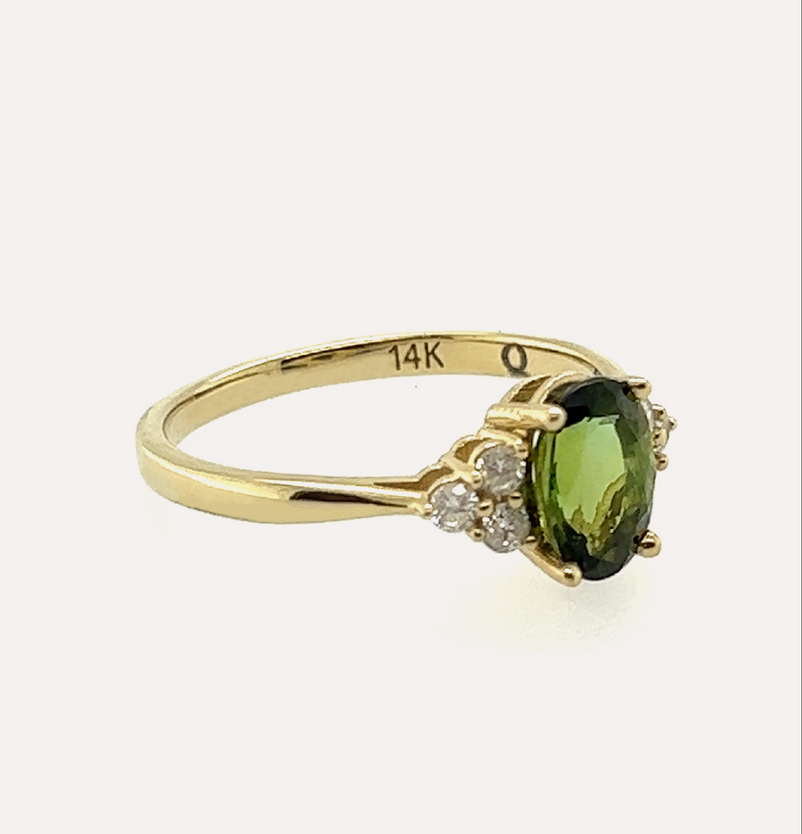 Helly | 14K Gold & Green Tourmaline