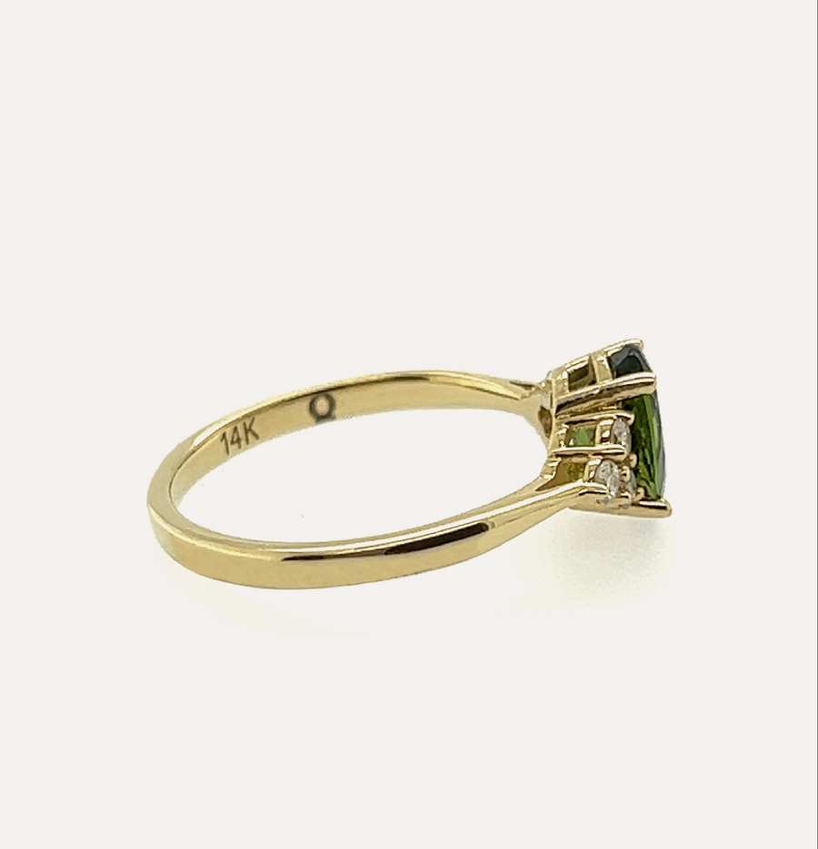 Helly | 14K Gold & Green Tourmaline