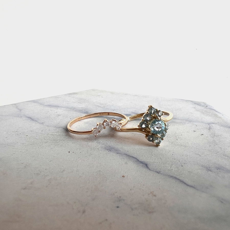 Glinda | 14K Gold & Blue Topaz