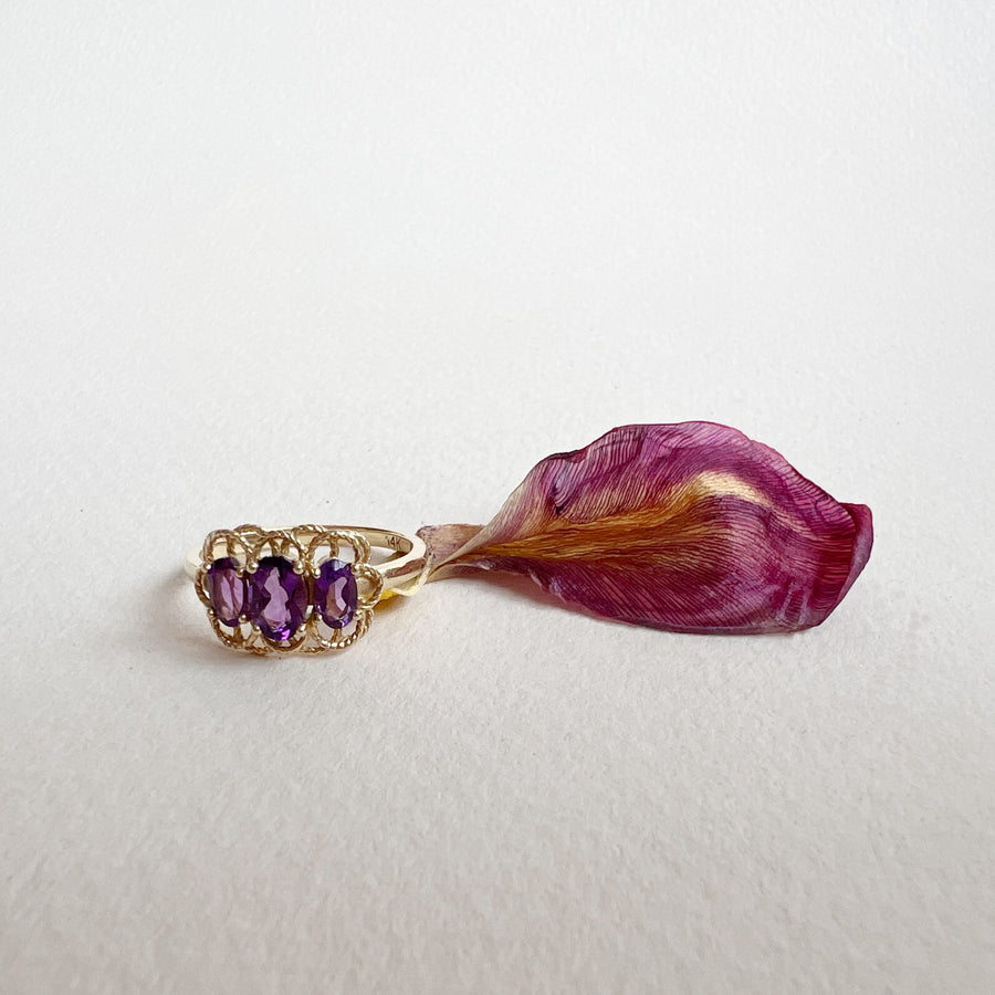 Clara | 14K Gold Amethyst