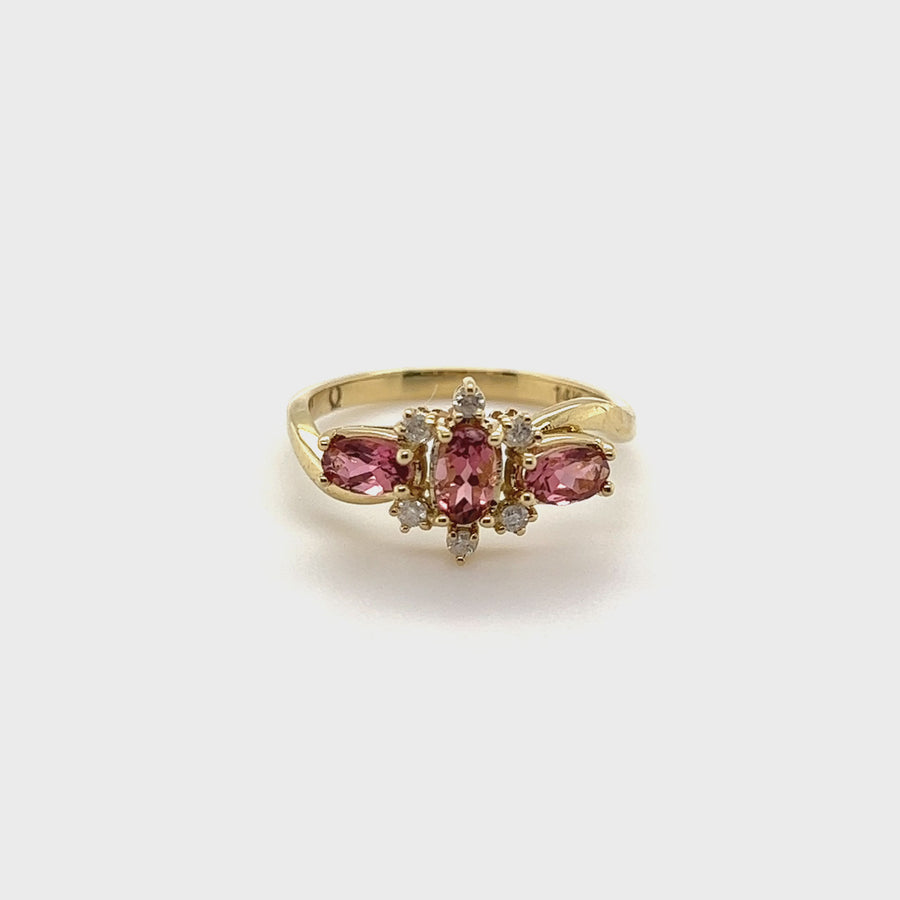 Barbie | 14K Gold Pink Tourmaline & Diamond