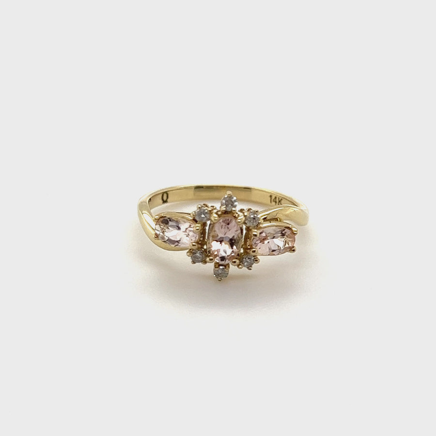 Alicia | 14K Gold Morganite & Diamond