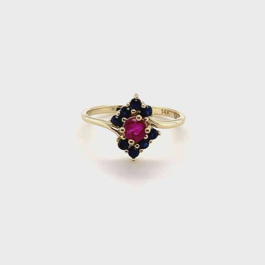 Sadie | 14K Ruby & Sapphire