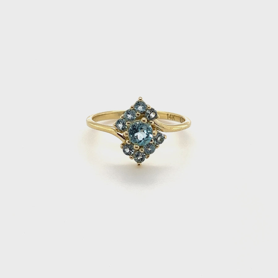 Glinda | 14K Gold & Blue Topaz