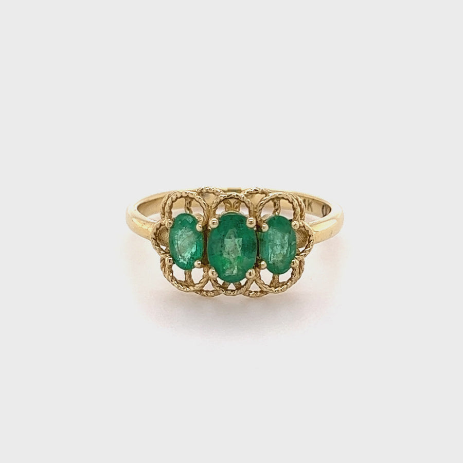 Aomame | 14K Gold Emerald