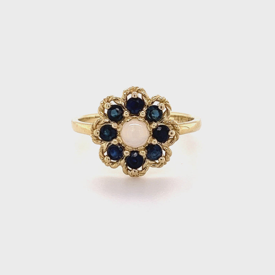 Elizabeth | 14K Gold Sapphire & Opal