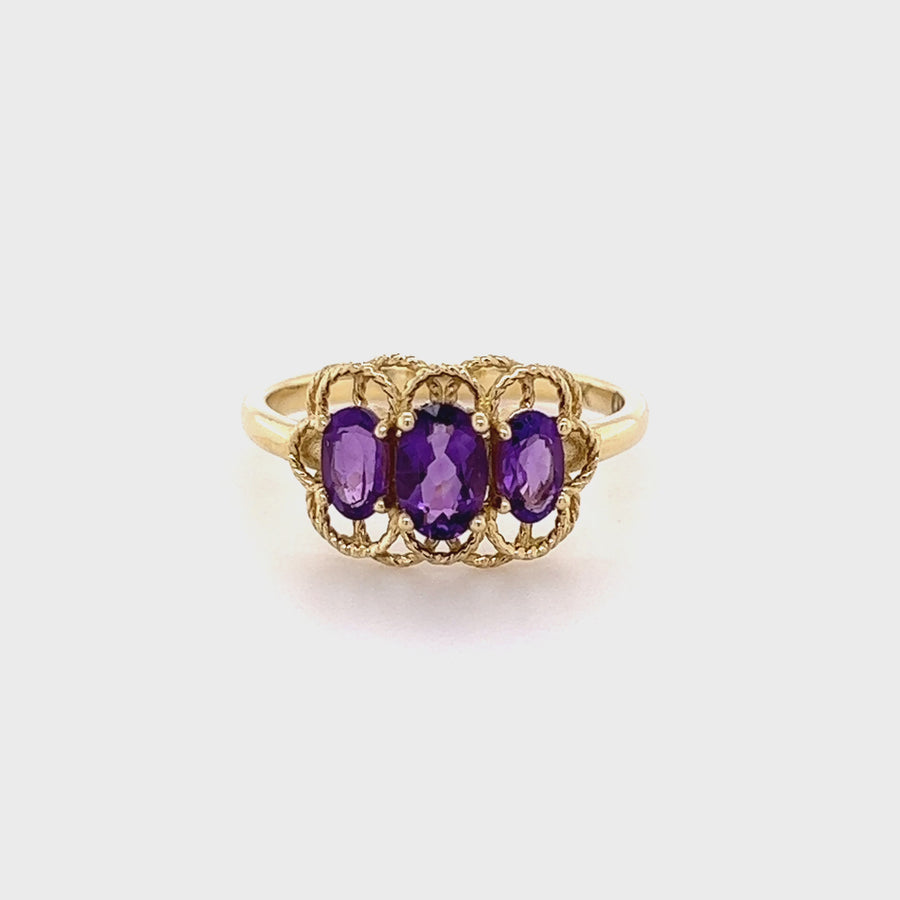 Clara | 14K Gold Amethyst