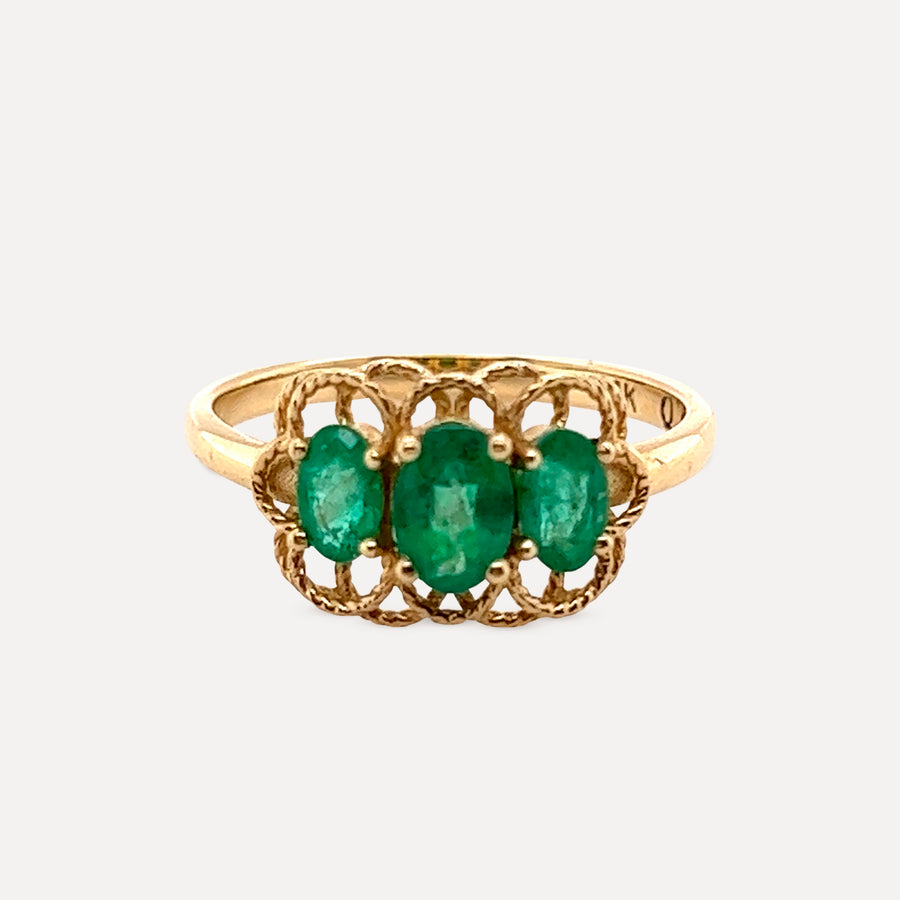 Aomame | 14K Gold Emerald