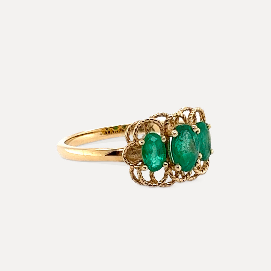 Aomame | 14K Gold Emerald