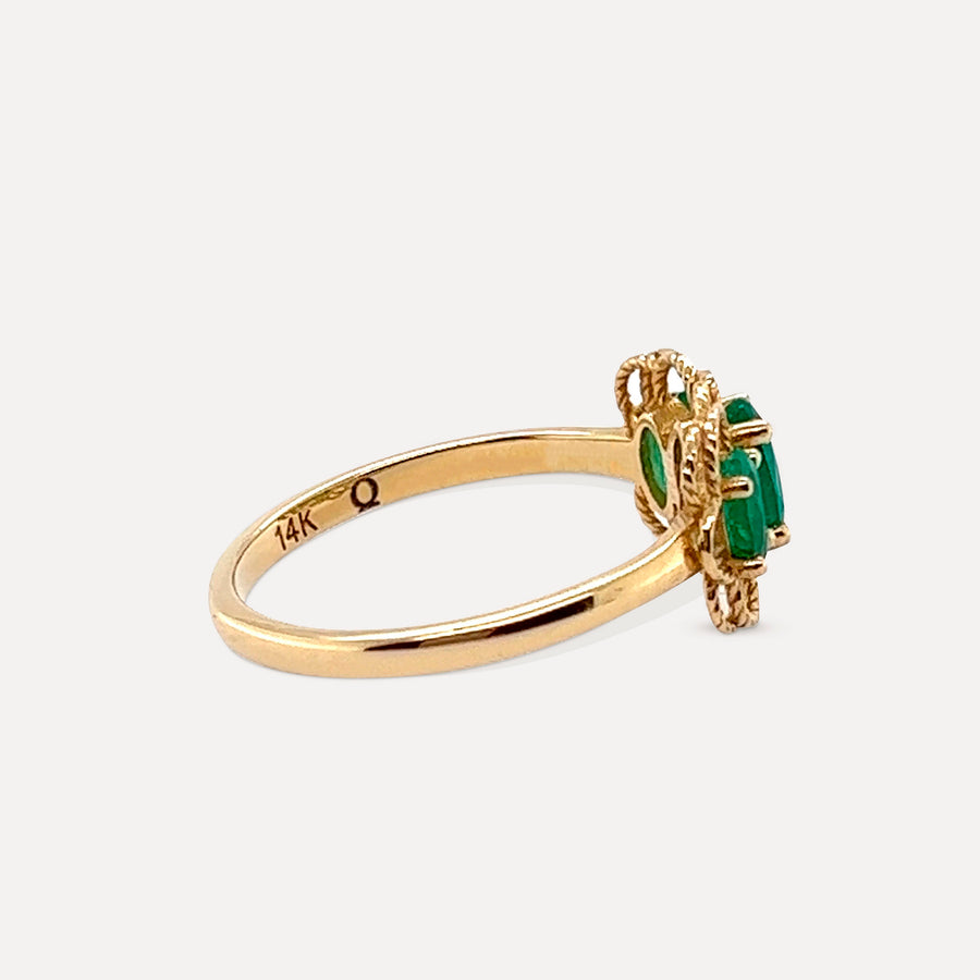 Aomame | 14K Gold Emerald