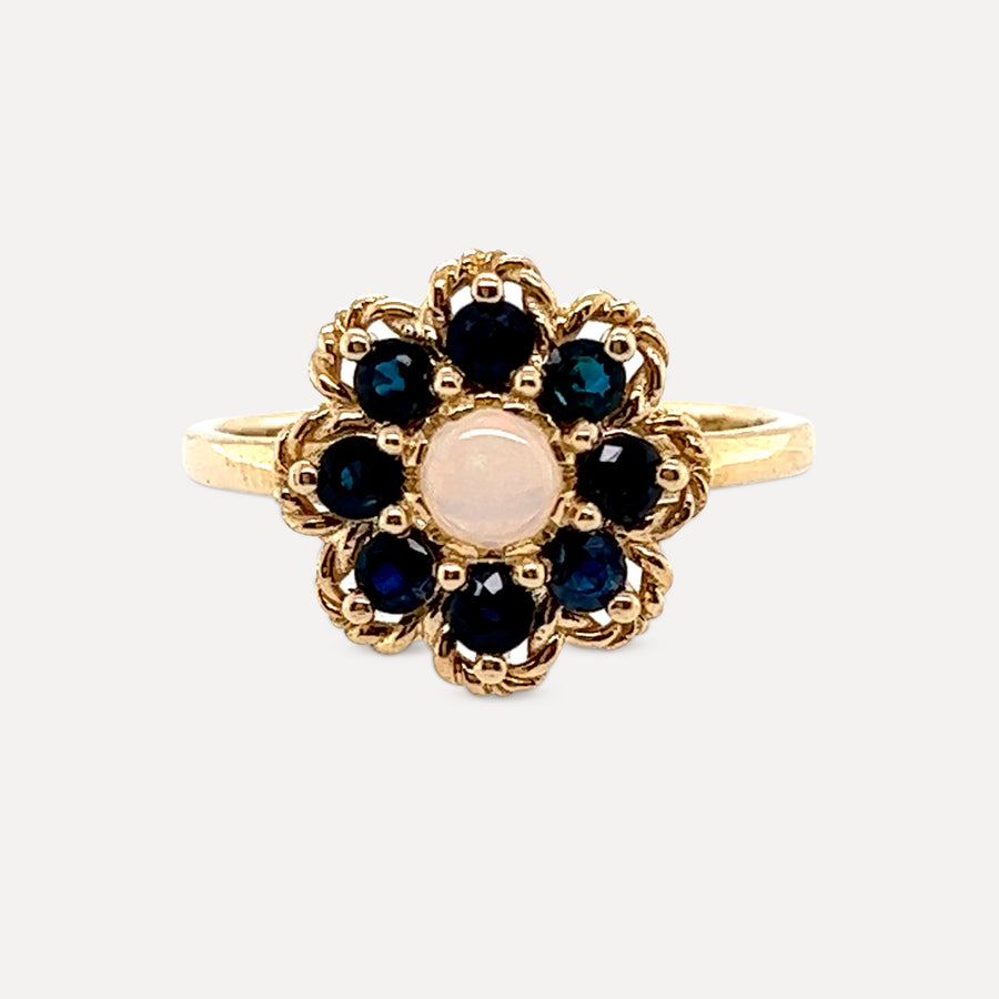 Elizabeth | 14K Gold Sapphire & Opal