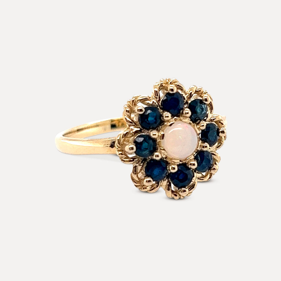 Elizabeth | 14K Gold Sapphire & Opal