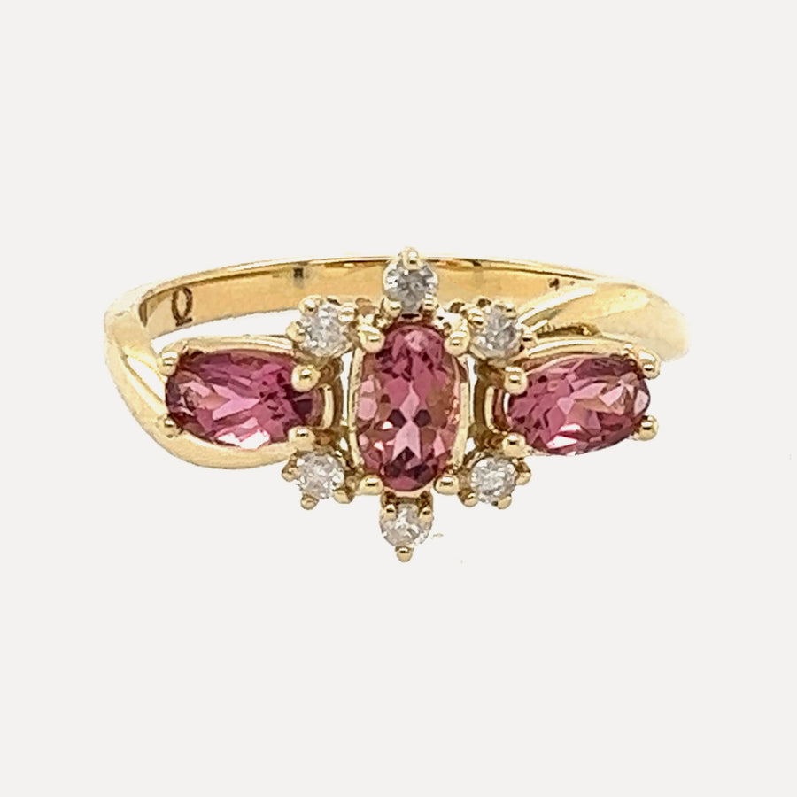 Barbie | 14K Gold Pink Tourmaline & Diamond