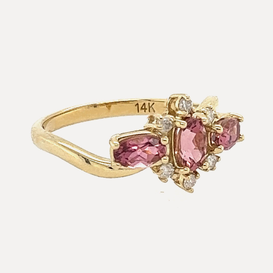 Barbie | 14K Gold Pink Tourmaline & Diamond