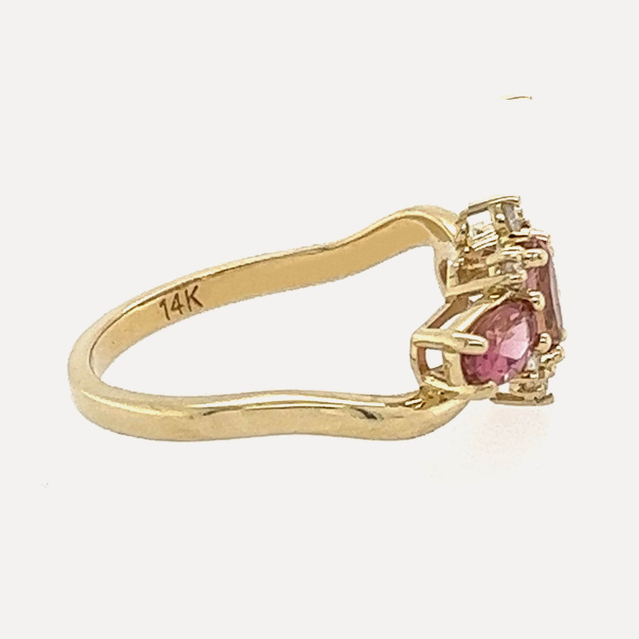 Barbie | 14K Gold Pink Tourmaline & Diamond