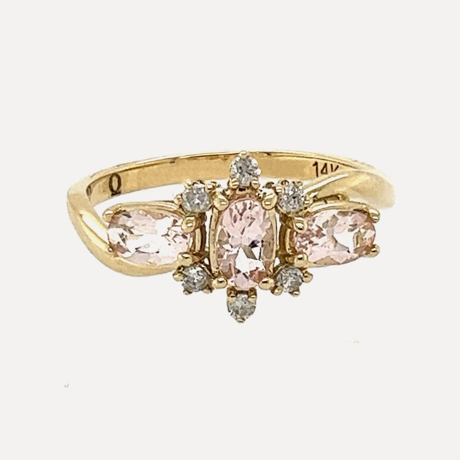 Alicia | 14K Gold Morganite & Diamond