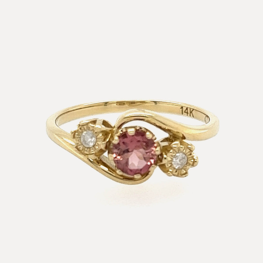 Cher | 14K Gold Pink Tourmaline & Diamond