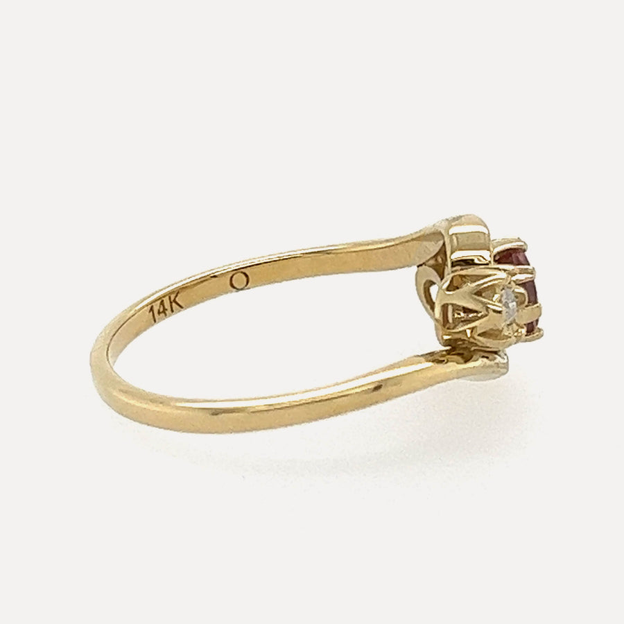 Cher | 14K Gold Pink Tourmaline & Diamond