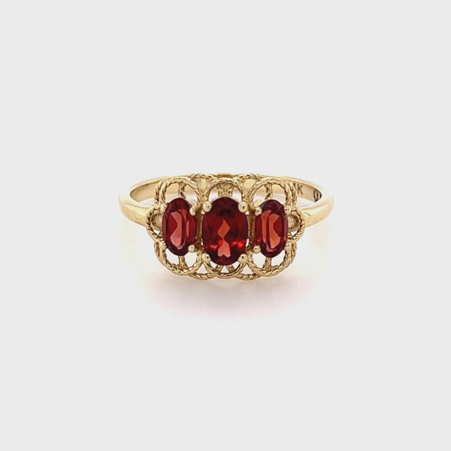 Scarlett | 14K Gold Garnet