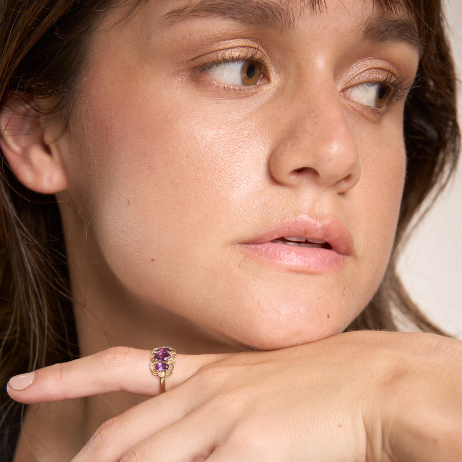 Clara | 14K Gold Amethyst