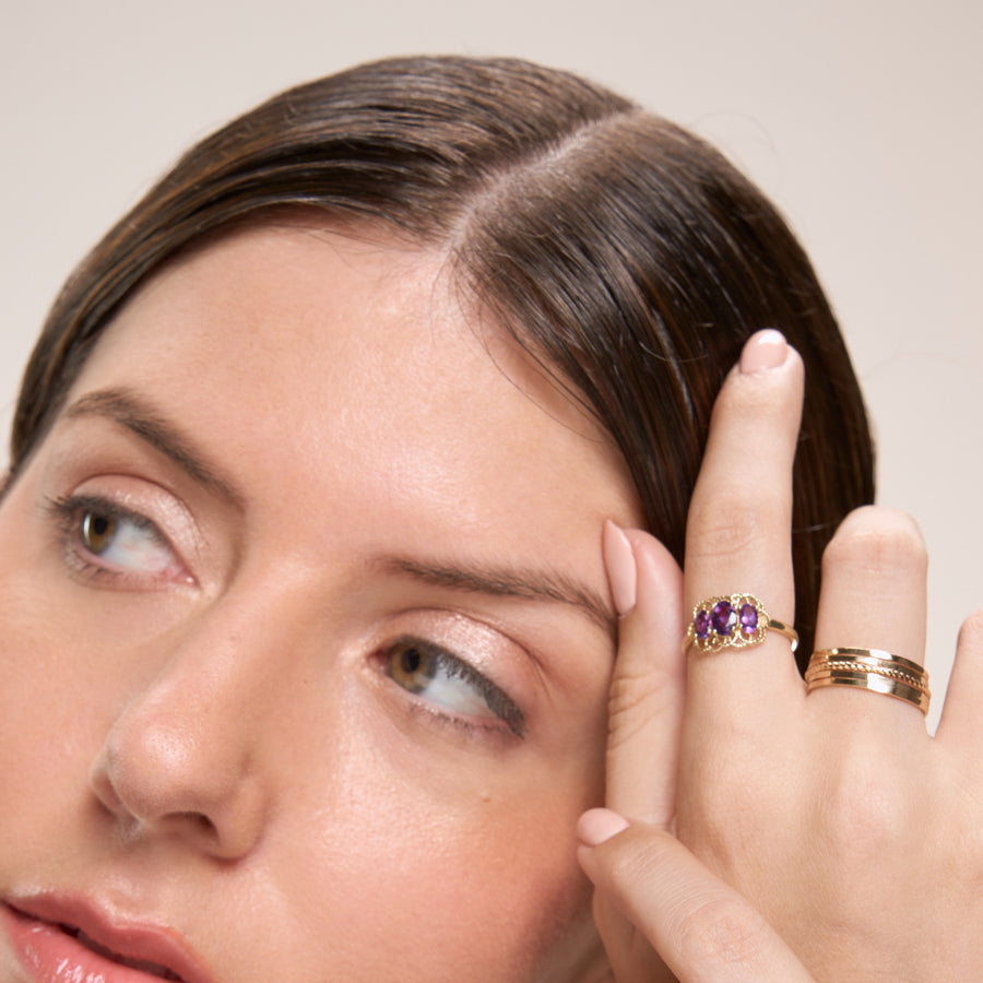 Clara | 14K Gold Amethyst